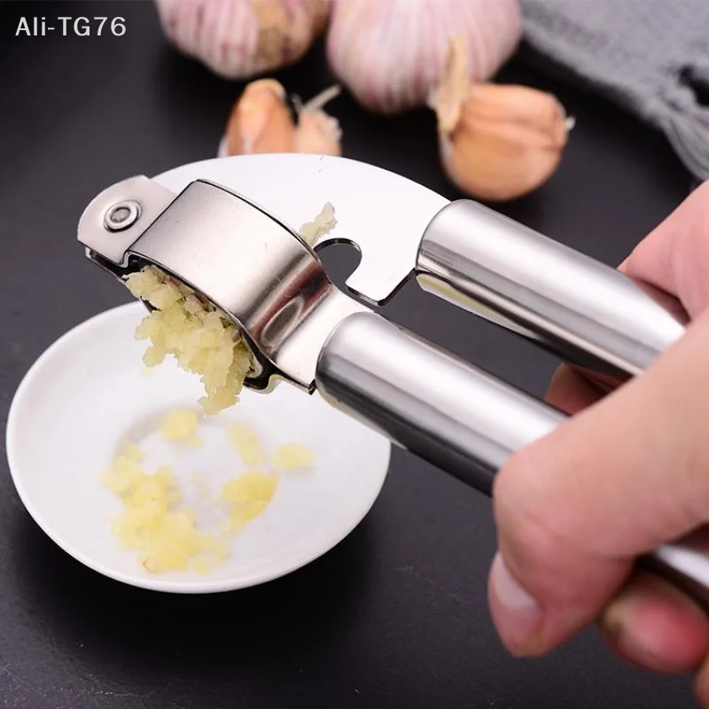 Removable Stainless Steel Garlic Press Crusher Kitchen Cooking Vegetables Ginger Squeezer Masher Handheld Ginger Mincer Tools