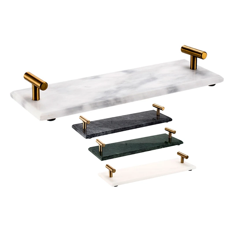 SEWS-Marble Texture Tray Entrance Storage Tray Trinket Holder Jewelry Ring Dish Dessert Plate Bathroom Tray Nordic Decor