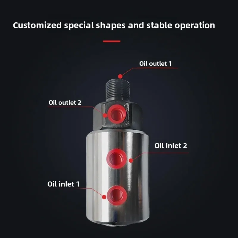 Hydraulic rotary joint slitting machine rewinding machine threaded rotary oil cylinder 4 minutes 6 minutes 1 inch 1.2