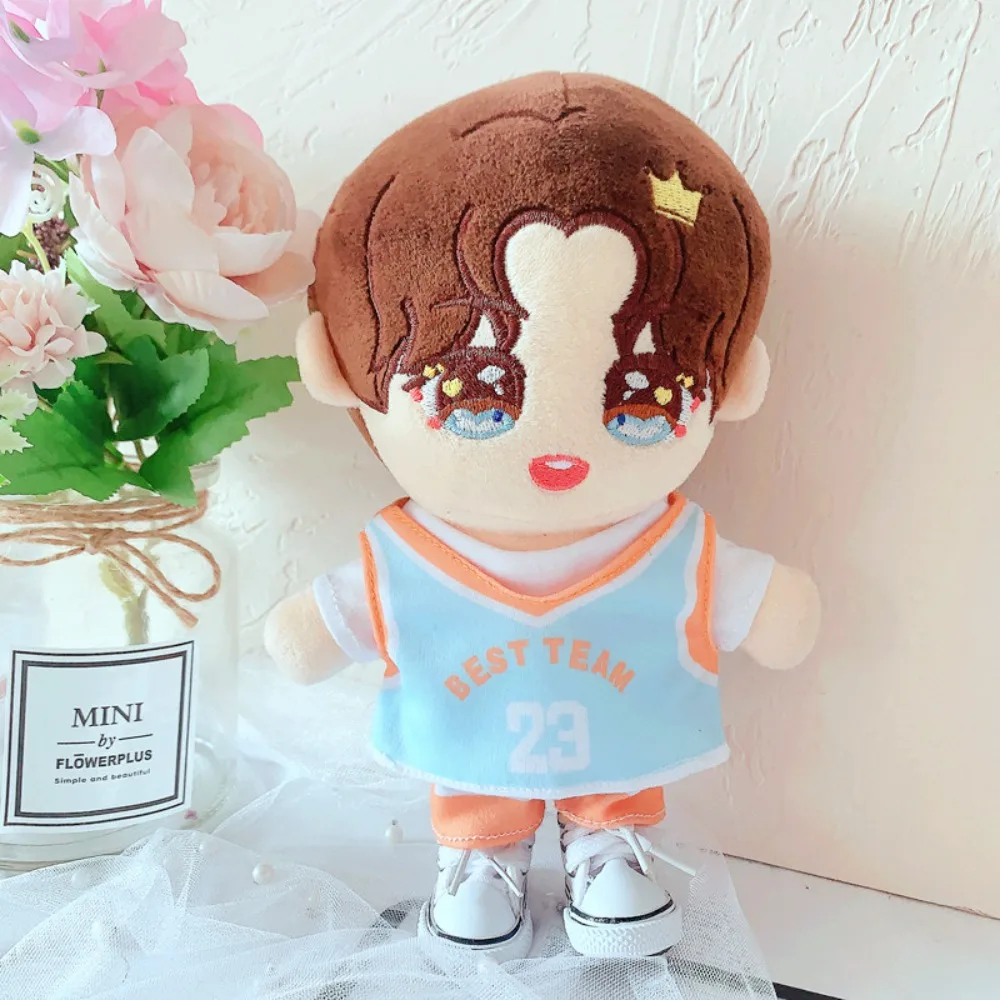 Sport Uniform Doll Basketball Outfit Anime T-Shirt Plush Doll Sports Clothes Blue Mini 20cm Cotton Doll Clothes