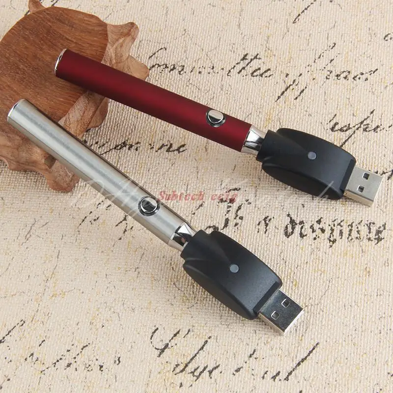 10 قطعة سخن VV Vape بطارية نفطة عدة 350mAh 3.4 فولت-3.7 فولت-4.0 فولت التسخين متغير الجهد مع شاحن USB لاسلكي Ecig القلم