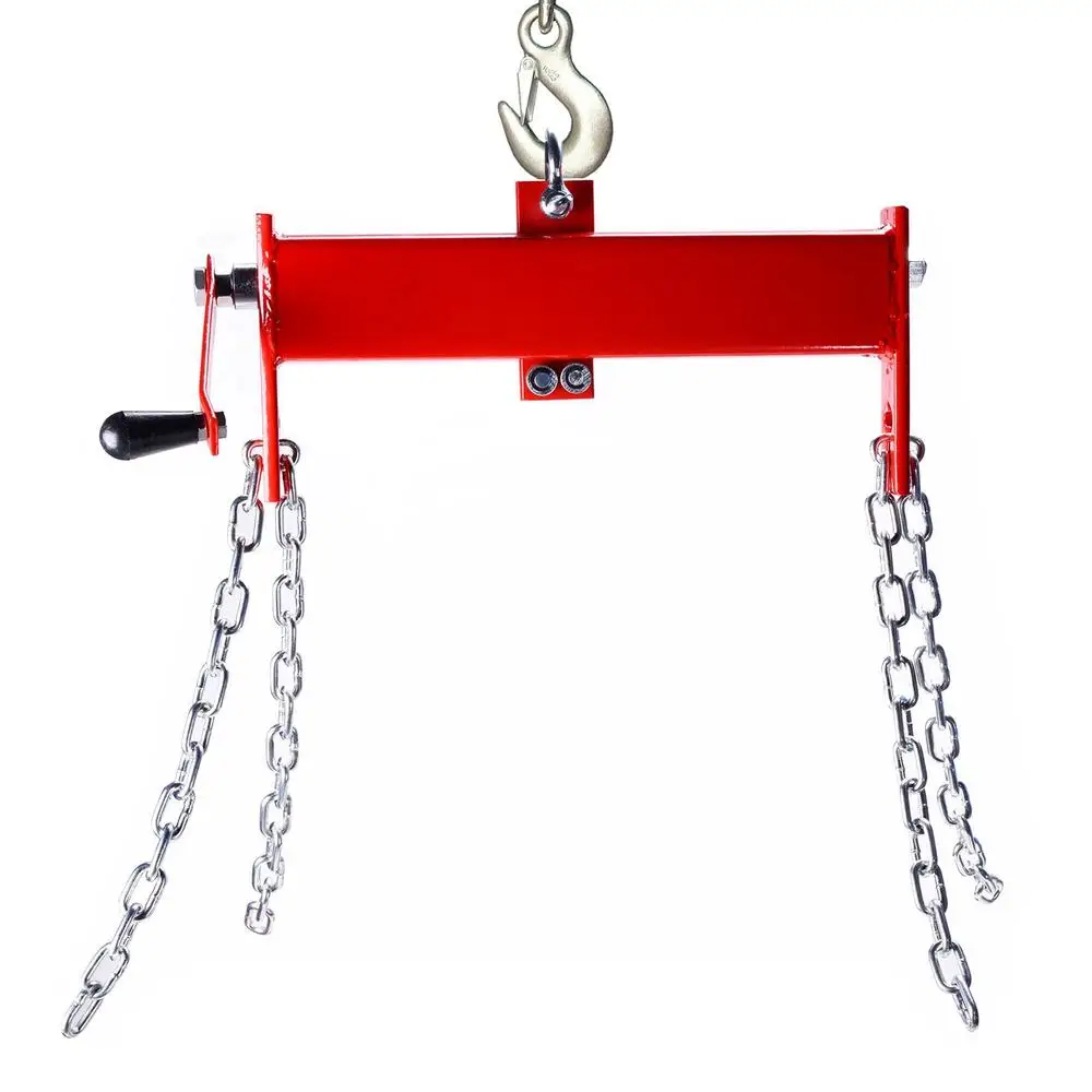 2-Ton Engine Hoist Cherry Picker Steel Chain Hoist Crankshaft Load Leveler Engine & Transmission Removal 4000lbs Capacity)