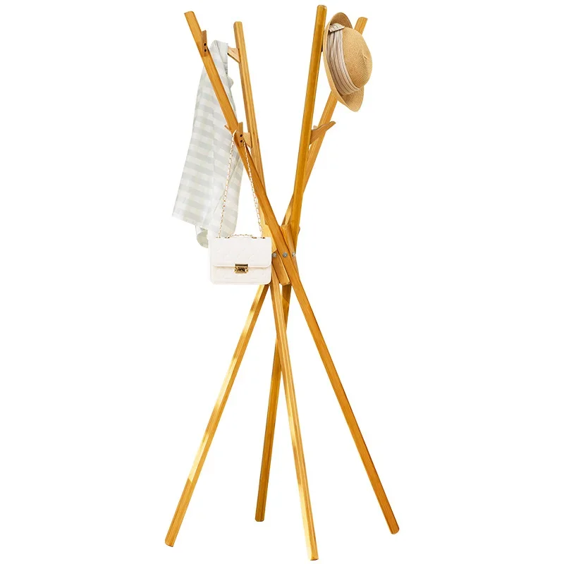 Coat rack Floor-to-ceiling household hanger Floor rack for hanging clothes Bedroom vertical pole type simple
