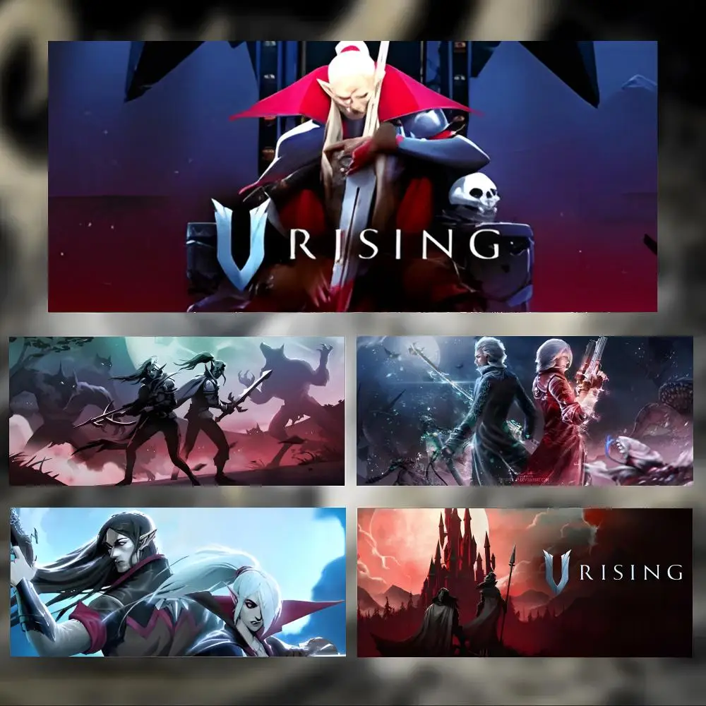 vampire game V-V Rising Mouse Pad Large Thick Desk Pad Stitched Edges Gaming Mouse Mat for PC