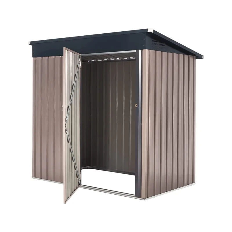5*3 Outdoor Metal Storage Shed Lockable Door for Backyard Garden Tool Shed