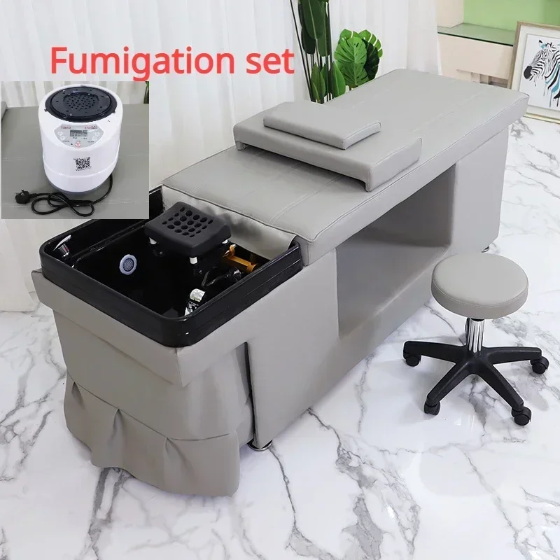 Washbasin Capillary Spa Chairs for Hair Stylist Stretcher Washbasin Shampoo Bowl and Chair Massage Massage Spa Capilar Lavatório