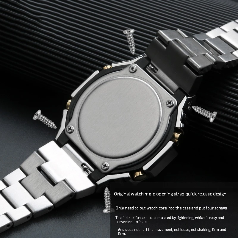 For Casio G-shock Ga-2100 Stainless Steel Watch Strap Metal Case suit Ga2100 Ga2110 Ga-b2100 men's Modified Bezel Watchband - Image 3