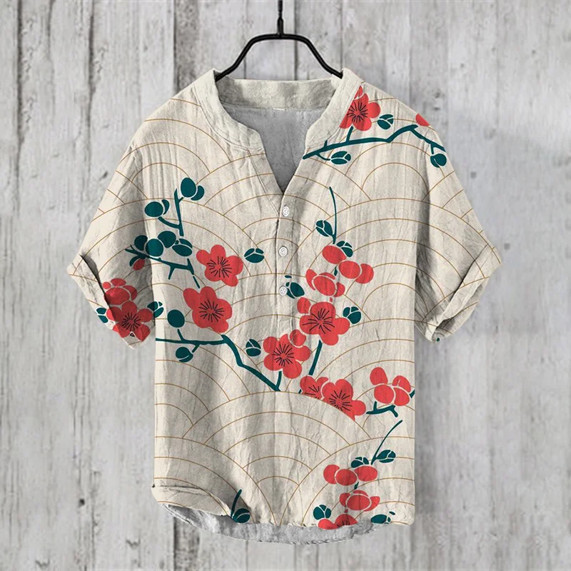 Spring And Summer Men's And Women's Shirts Independent Station Casual Fish Pattern Hawaiian Style Printed Shirts Men's Tops
