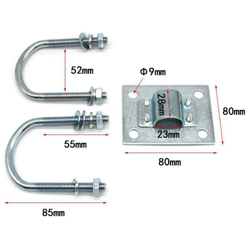 4X Antenna Mast Clamp Bracket With U-Bolts Anti-Rust Clamp Panel Pipe Mounting Hardware For Outdoor Lora Antenna Helium