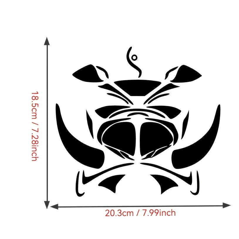 1PC 세련된 게 자동차 스티커, 자동차 외관을 위한 부족 테마 장식, 예술 애호가들이 차량을 개인화하는 데 적합