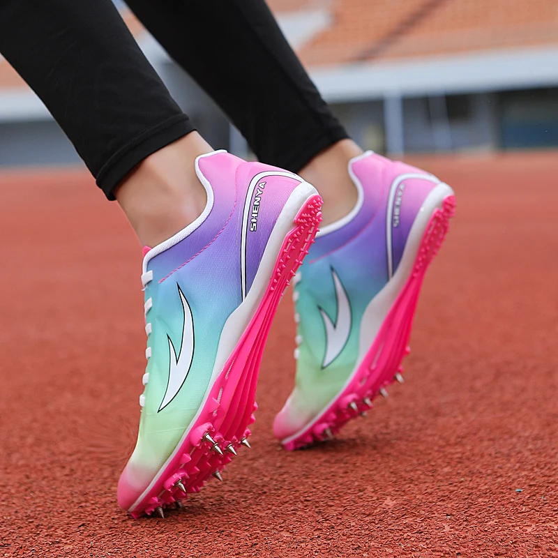 Unisex Track and Field Shoes, Spikes Sneakers, Running Nails Shoes, Training Shoes, Men and Women