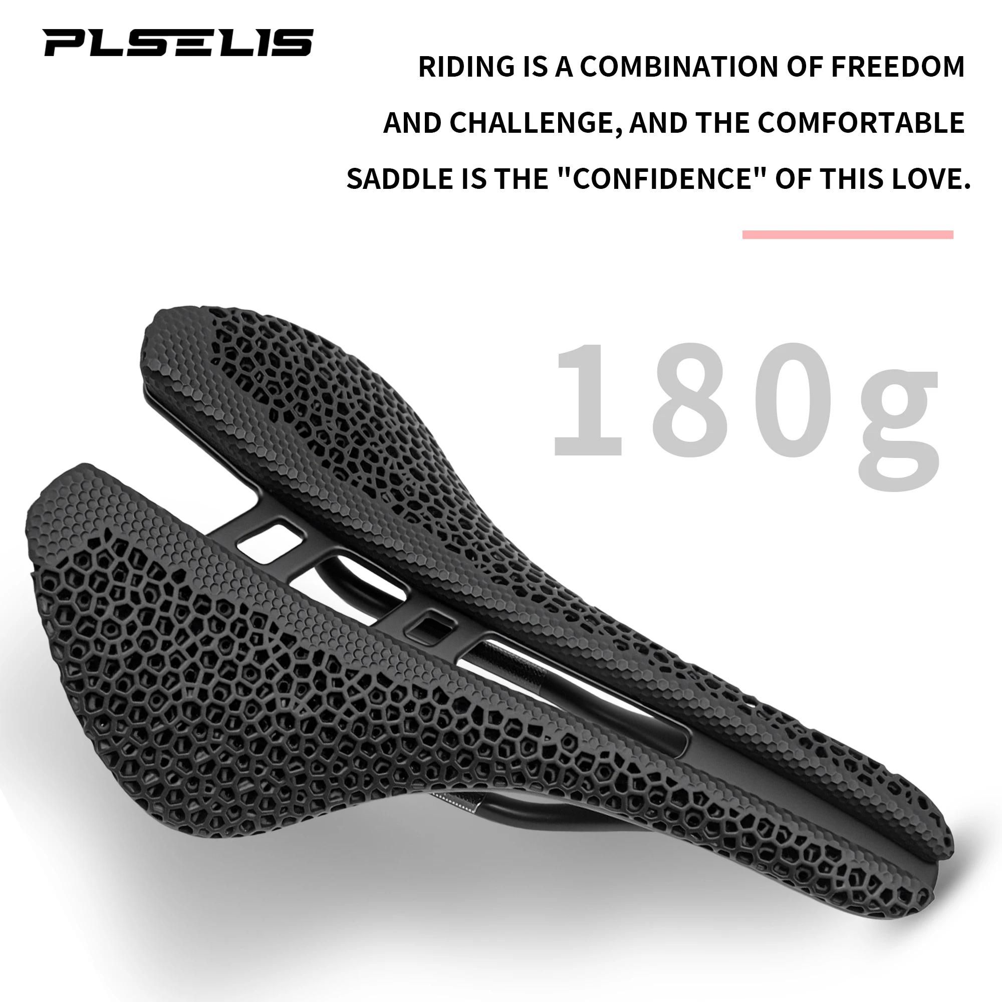 

Plselis3d printing bicycle saddle150MM180g7*9carbon fiber mountain bike seat cushion triathlon road mountain bike mountain grav