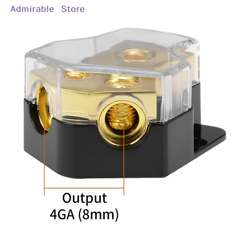 [W]2 Way Power Distribution Block Power/Ground Splitter 0/4gauge AWG For Car Audio