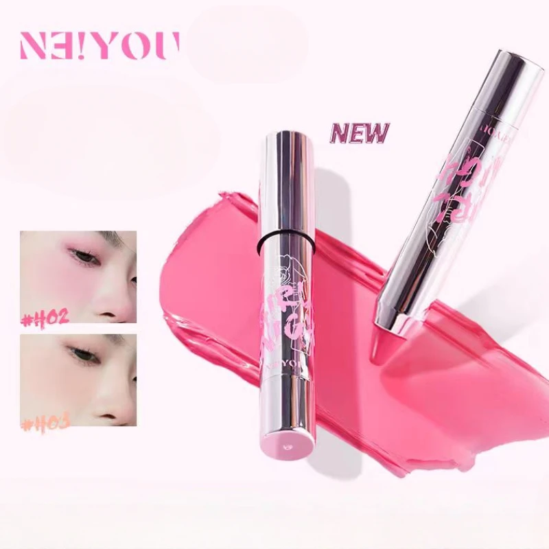 NEIYOU Puffy Blusher Cream for Eyes Cheeks Novices Can Take Any Skin Blend Naturally Expands Color Face Makeup Long-lasting