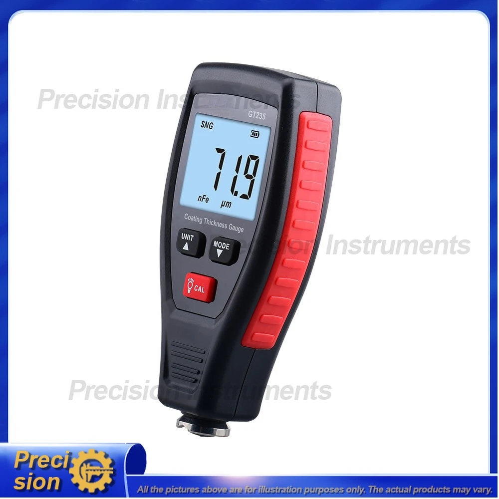 Handheld Digital Coating Thickness Gauge for Metal Paint Anodizing Plating Measurement Portable Nondestructive Ultrasonic