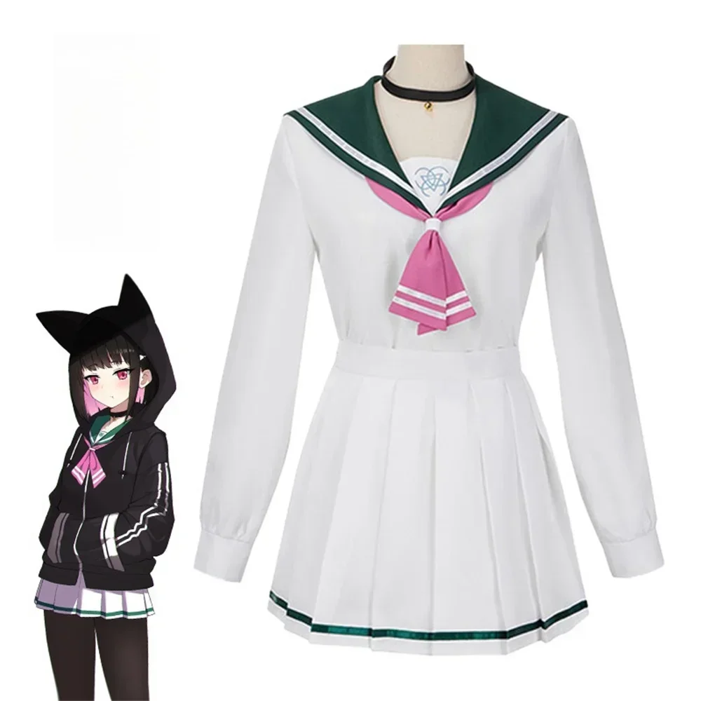 Jogo azul arquivo kyouyama kazusa cosplay traje feminino uniforme conjunto peruca