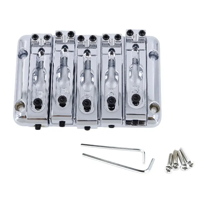 

ABVL-5 Струнный гитарный бридж с регулируемыми седлами для электробас-гитары, запасная часть