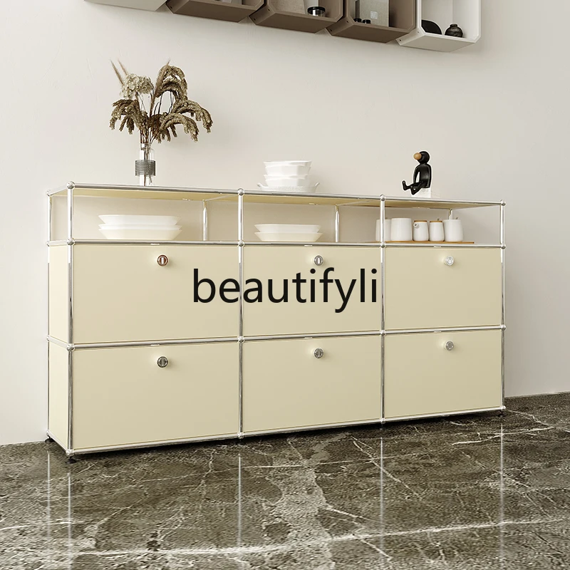 

Side cabinet TV cabinet usm module combination cabinet stainless steel multi-functional storage