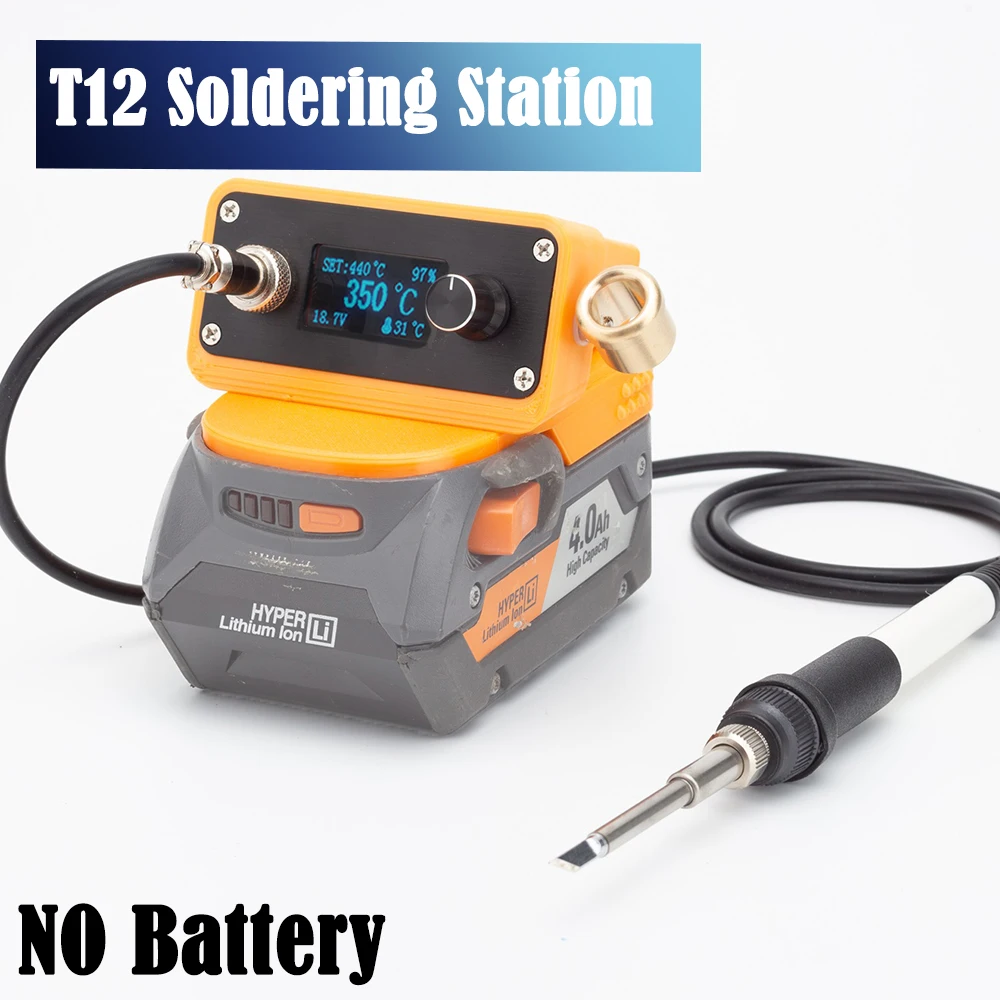 Oled T12 Estação de Ferro de Solda sem Fio Solda Digital Elétrica Ridgid Aeg 18v Bateria de Lítio sem Bateria