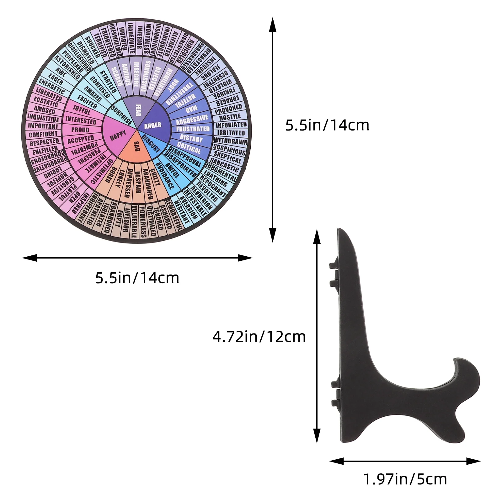 2-teiliges emotionales Rad, Ornamente, Gefühle, geformte Dekoration, Dekorationen, Emotionen, Büro