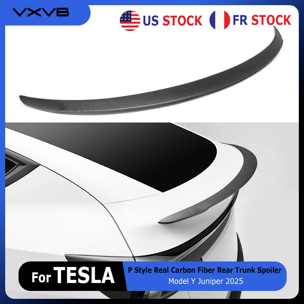 

For Tesla New Model Y Juniper 2025 Real Carbon Fiber Spoiler High Performance Rear Trunk Wing Spoiler Car Exterior Accessories
