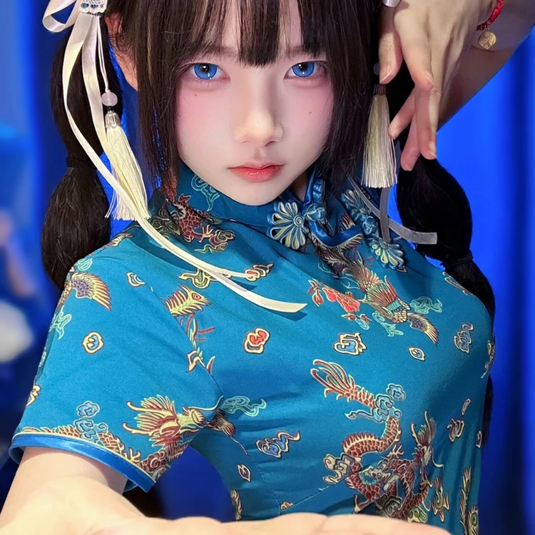 تنورة صينية جديدة من Sle Dr loween Cisas Cosplay orm تنورة خادمة ناعمة للفتيات ملابس يومية