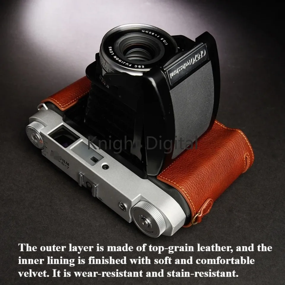 Camera Bag Base shell Cowhide Genuine Leather Protective Case For