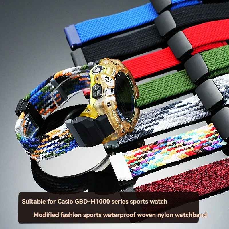 Replacement Nylon Strap for Casio G-Shock GBD-H1000 'Catman' Series | Magnetic Folding Clasp | Waterproof Sports Watch Band