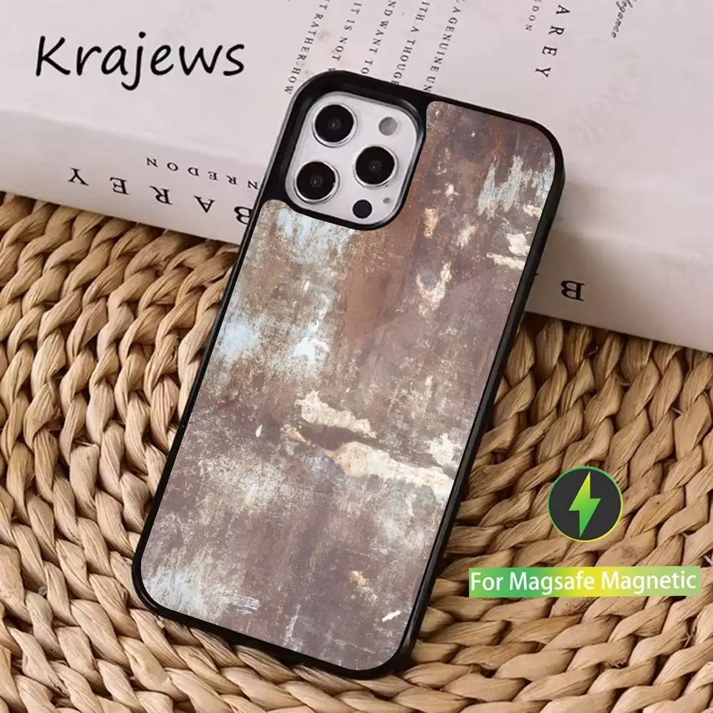 Rusty Retro Style Industrial Case For iPhone 16,15,14,17,13,12,11,Pro,Max,Plus,Mini, Magsafe,Magnetic Wireless Charging Case - Image 4