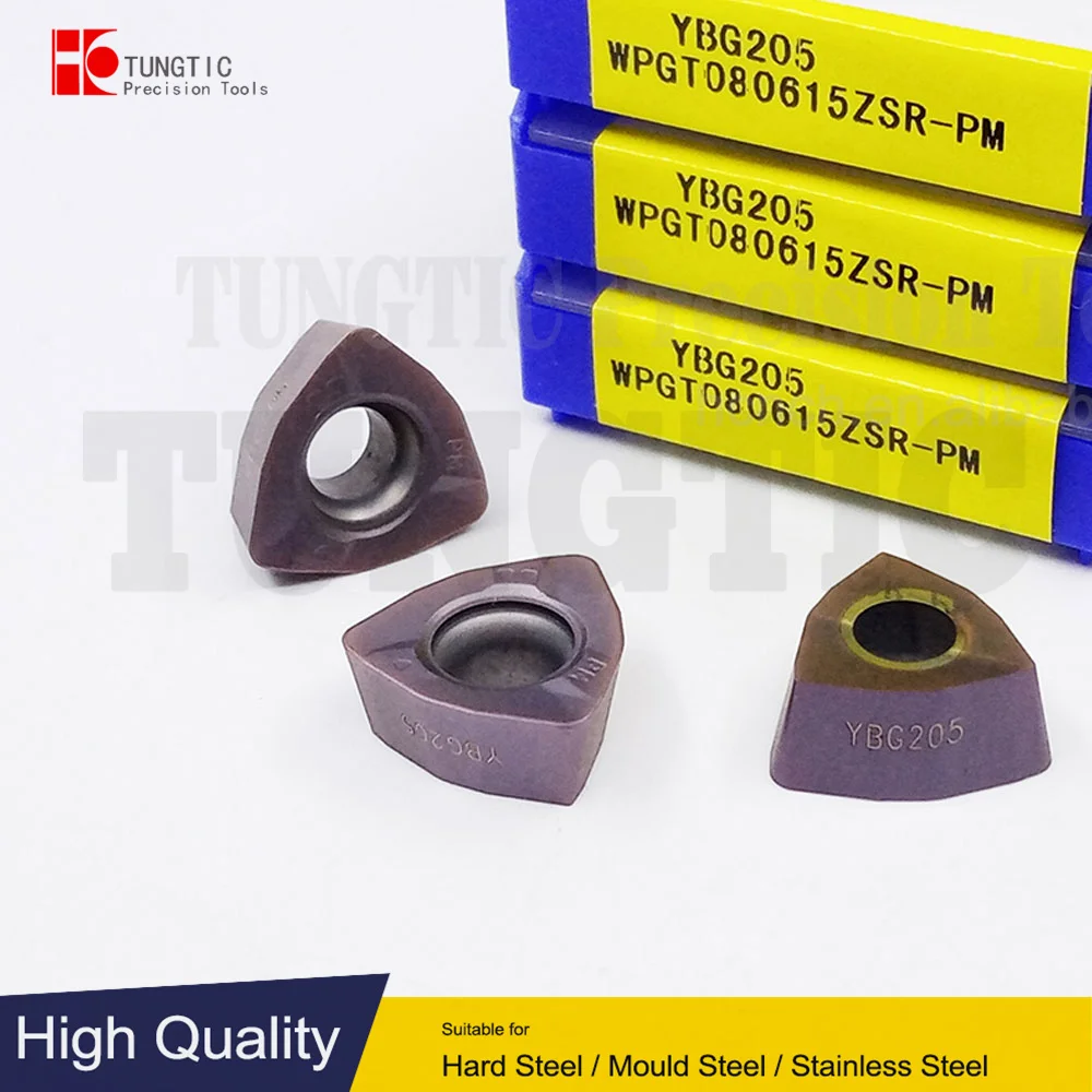 

WPGT080615ZSR YBG205 YBM253 WPGT 080615 ZSR Сменные фрезы Инструменты Токарные вставки Механическая обработка металла