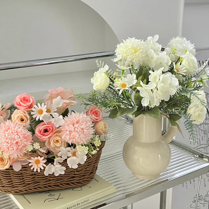 44CM INS Style Hand Bouquet Artificial Rose Ball for Wedding Home Decoration Photography Props