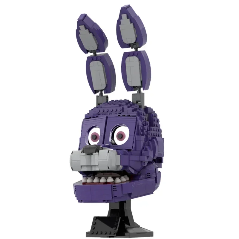 Popular Horror Game Model Moc Building Bricks Bonnie the Bunny Head Technology Blocks Gifts Christmas Toys DIY Sets Assembly