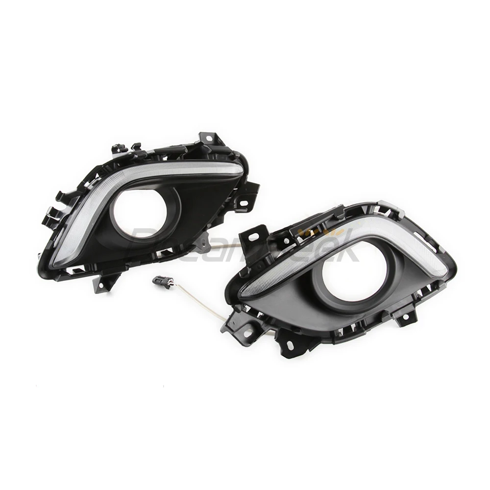 LED DRL For Mazda6 Atenza 2014 2015 2016 Daytime Running Light Driving Fog Lamp With Turn Signal Front Bumper Indicator Daylight