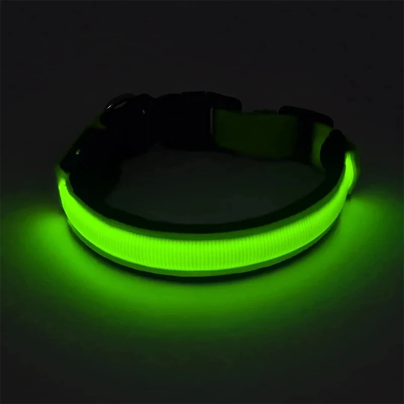 Dog Collar Anti-lost Luminous Collar Night Battery-type Light Source Adjustable Small And Medium-sized Cat And Dog Collar