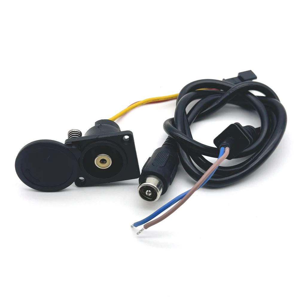 Electric Bicycle Charging Head Lithium Battery Output Line 60V Round Male and Female Base DC Charger Plug Socket RCA Connector