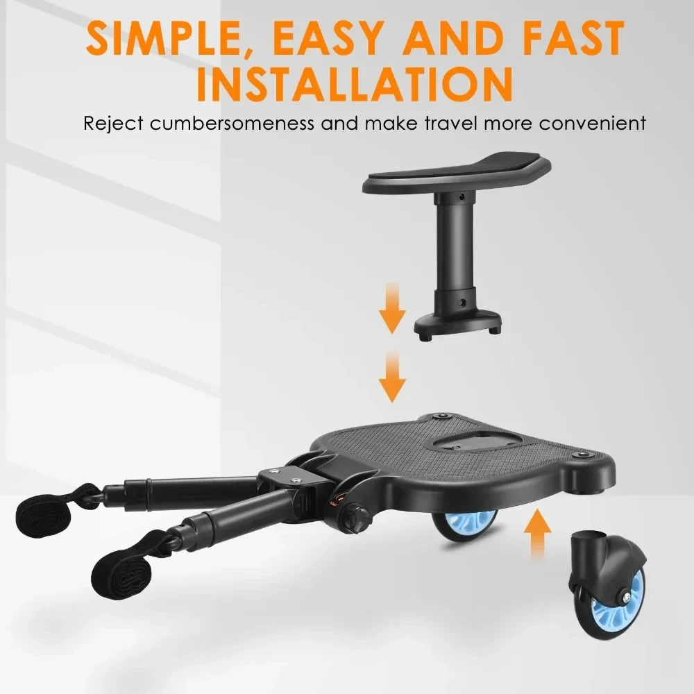 ملحقات عربة أطفال عالمية، محول لوحة خطوة لعربة الأطفال مع مقعد توأم، سكوتر، ملحقات أطفال لعربة الأطفال