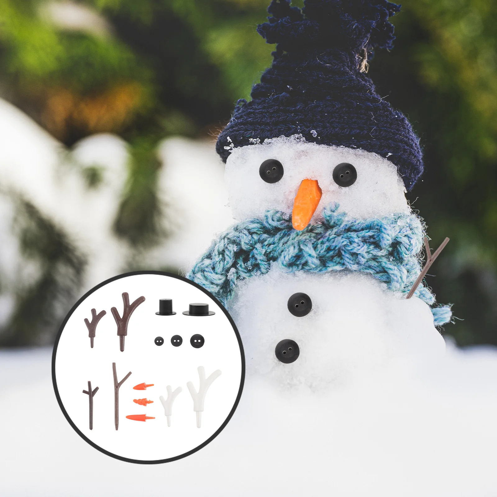 1 комплект, рождественский снеговик, набор «сделай сам» с носовой шляпой, пуговицей, веткой рога, принадлежности для детей, ремесло, праздничный декор, вечерние, литье