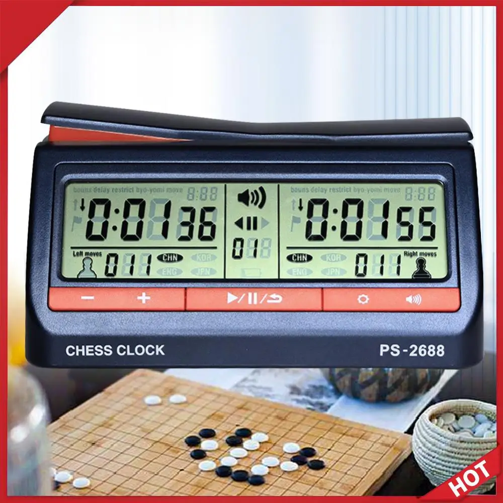 

Профессиональные шахматные часы с USB-зарядкой, таймер для шахматных игр, многофункциональные шахматные часы, секундомер для международных шахмат