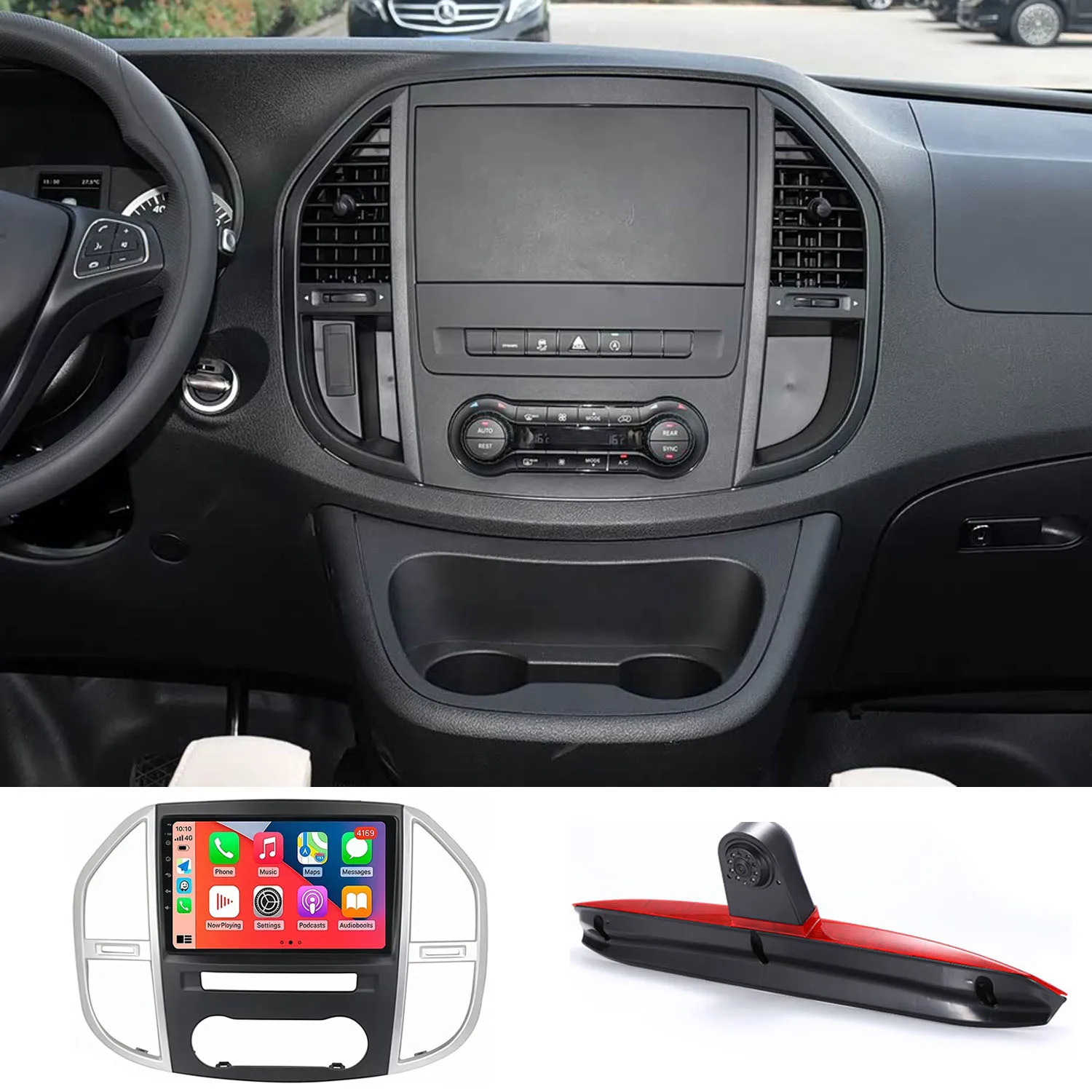 Android Car radio Carpaly GPS Navigation Reverse camera For Mercedes Benz V Class Vito W447 108 110 111 116 119 120 124CDi eVito