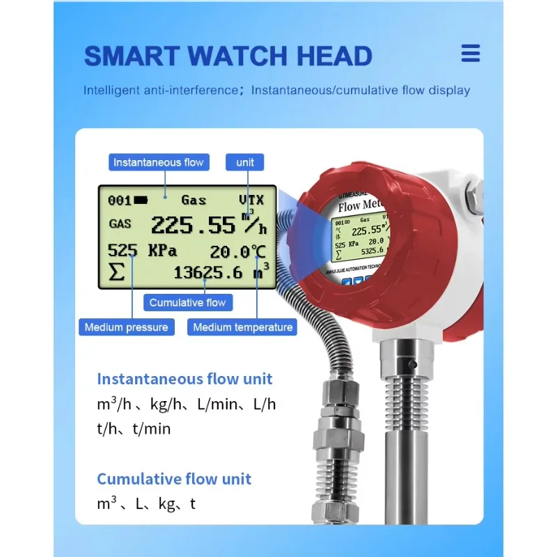 

Hot Sale Vortex Flow Meter 4-20mA Hart Compressed Air Steam Flow Meter Air Flow Meter Price