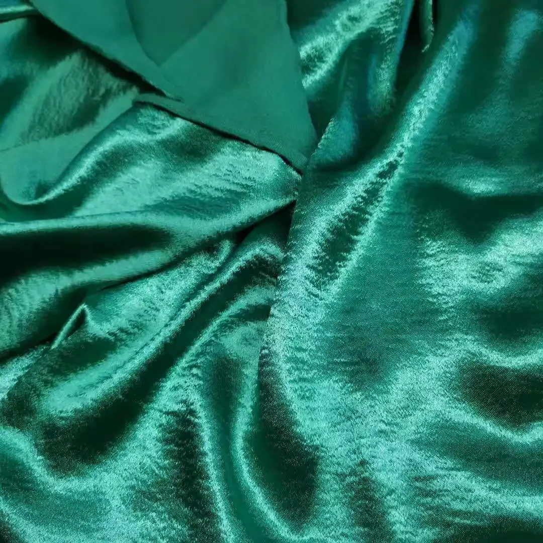 Shiny Charmeuse Fabric Pearly Silky Soft Reflective Satin Crepe Lissee DIY for Cloth