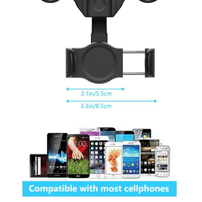 Rearview Mirror Phone Holder 360Rotatable And Retractable Car Phone Holder Car Rearview Mirror Bracket 4-claw Design Universal