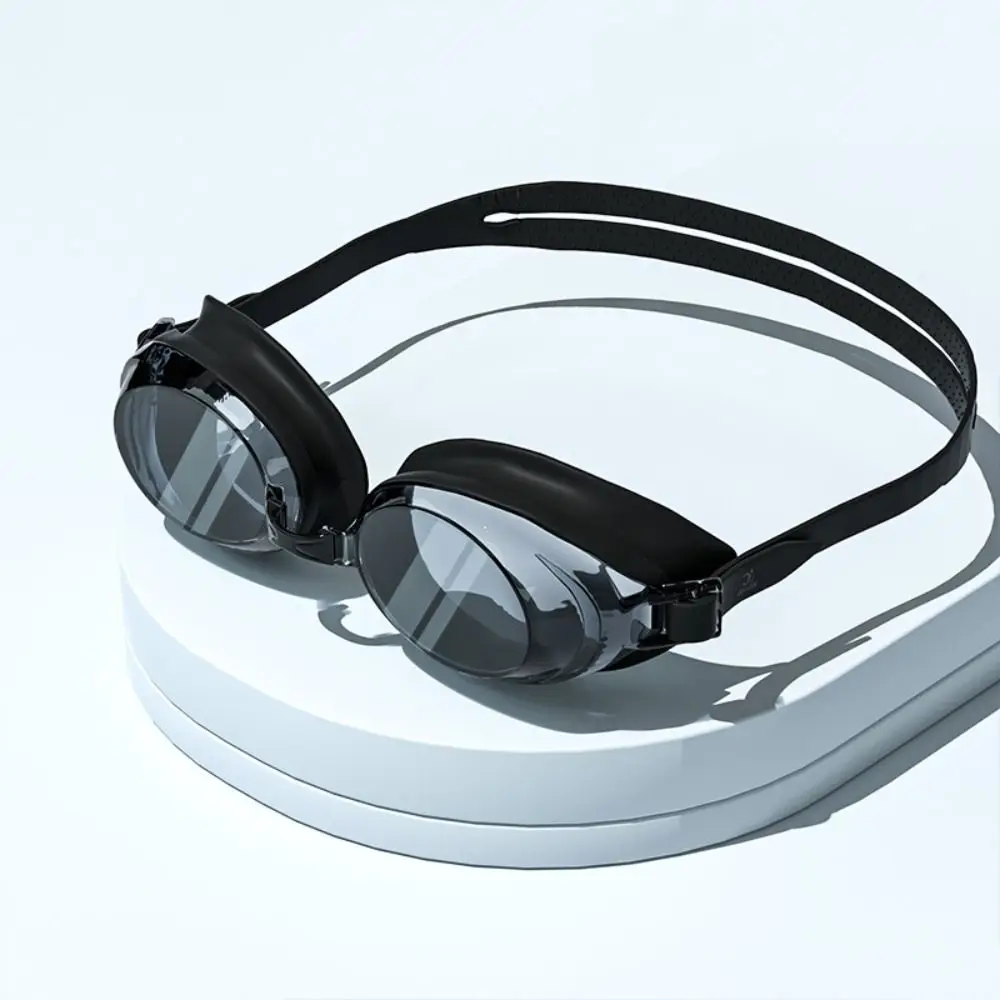 مكافحة الضباب نظارات السباحة سيليكون مرآة الإطار سريعة قابل للتعديل الغوص نظارات السباحة 0 ~-9.0 مع حزام بنجي مرن #2