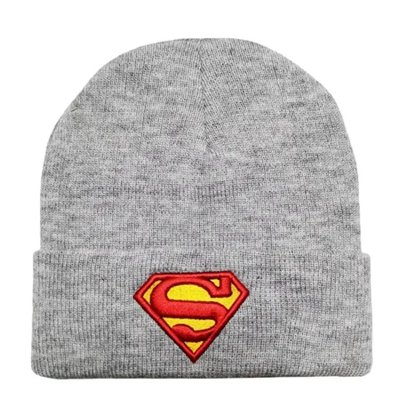 Batman Knitted Hat Cartoon Pattern Embroidery Beanies Cap Autumn Winter Fashion Warm Wool Hat Cold Hat Men and Women Couple Hats image 6