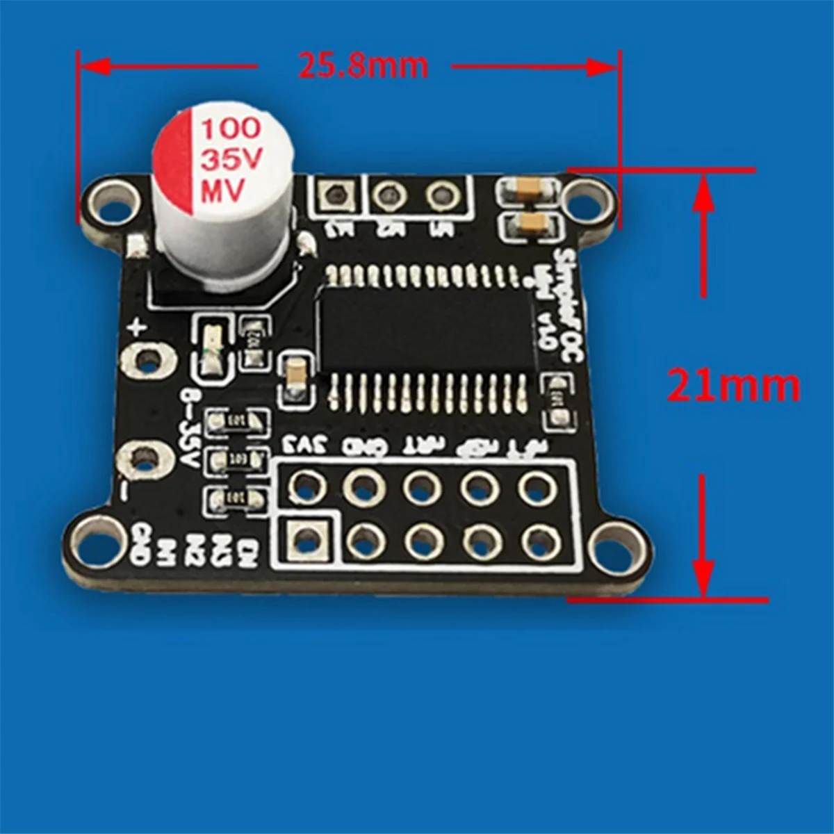 SimpleFOCMini Placa de driver de motor DC sem escova Driver de controle FOC Módulo de placa de driver de algoritmo de controle SVPWM