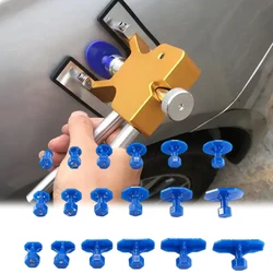 Linguette per la riparazione di ammaccature per auto 18 pezzi Kit di strumenti per la riparazione di ammaccature per auto Kit di strumenti per la rimozione di ammaccature per colla blu adesivo per ventosa per carrozzeria automobilistica