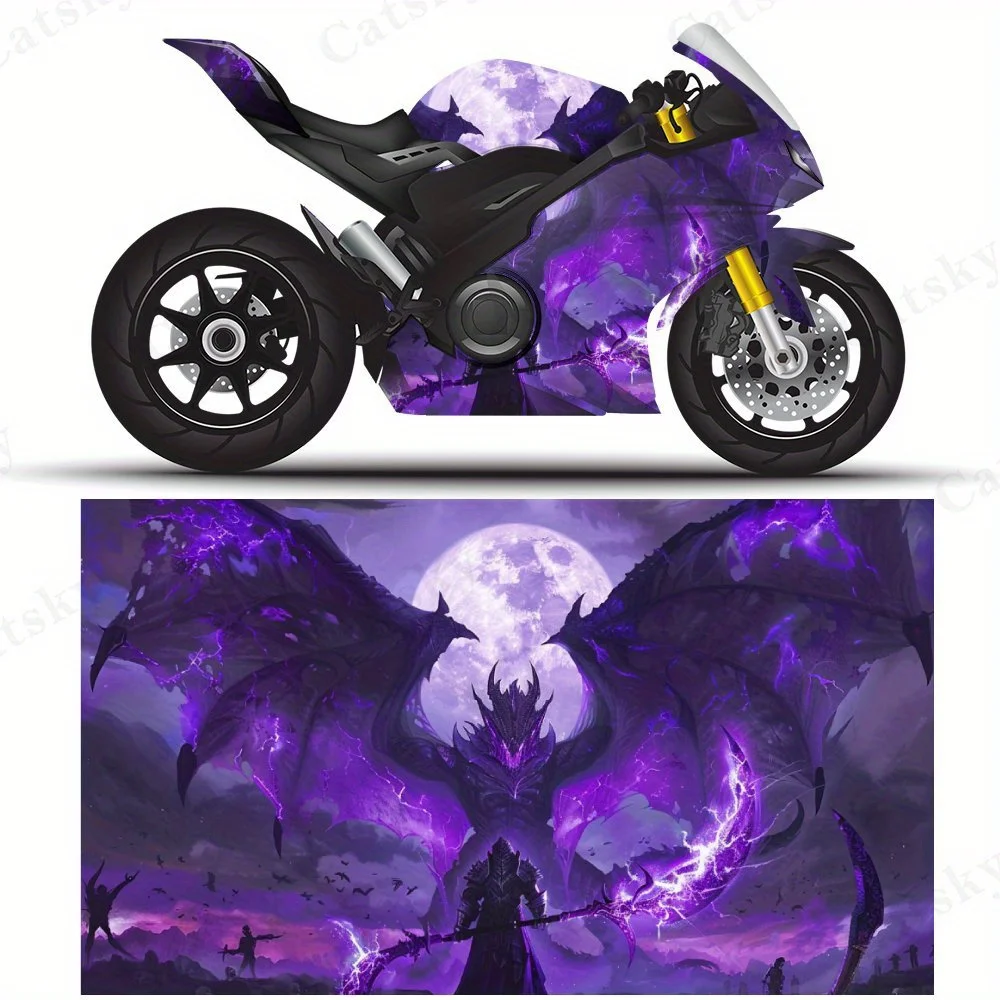 

Наклейки на мотоциклетную пленку «Темный дракон и Envoy», прочные клейкие наклейки из ПВХ для индивидуальной настройки мотоцикла, устойчивые к атмосферным воздействиям