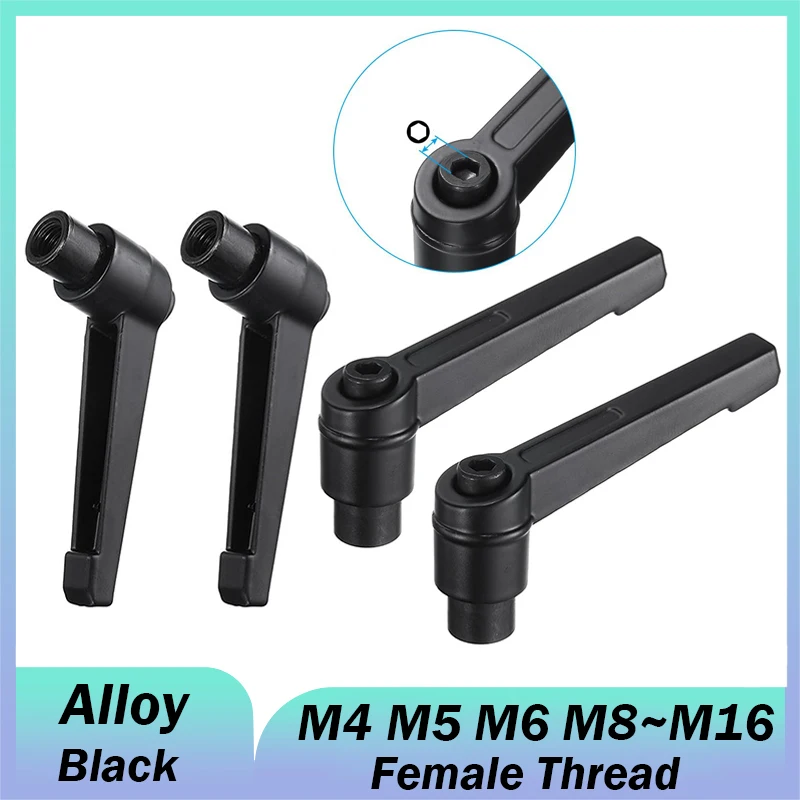 1Pcs M4 M5 M6 M8 M10 M12 M14 M16 Female Thread Handle Screws Bolt Clamping Lever Machinery Adjustable Handle Locking Knob Nut