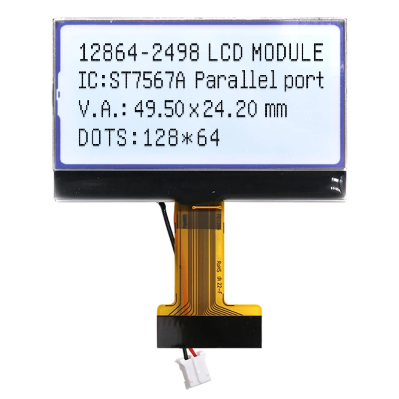 

12864-2498COG LCD screen with 18 pin microcontroller and parallel port driver st7567a black and white dot matrix LCD
