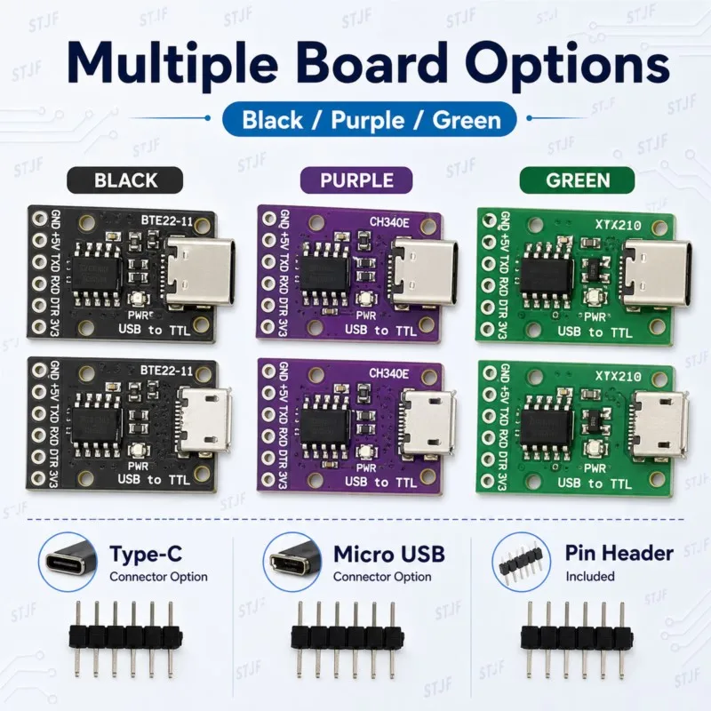 CH340N /CH9340C USB 2.0 To TTL Module Alternative CP2104 CP2102 PL-2303HX HT42B534 FT232RL CH340E Supprt linux/mac/windows OTG